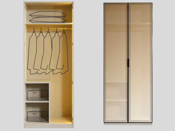 Black Line Yatak Odası(Köşe Dolap, Giyinme Dolabı)