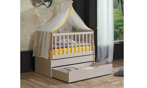 Ege Bebek Odası Takımı (3K  Dolap + Komodin + Monttesori Karyola + Büyük Beşik)