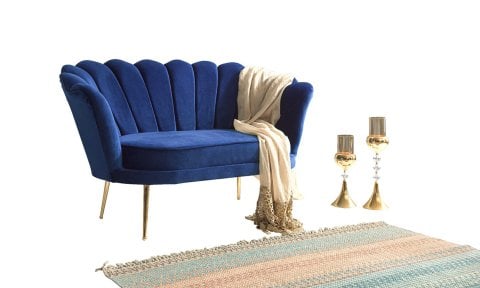 İnci Mavi  Çay Seti İkili Koltuk (Salon,Balkon,Cafe,Ofis)