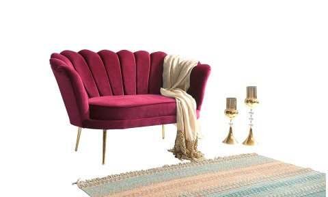 İnci Bordo  Çay Seti İkili Koltuk (Salon,Balkon,Cafe,Ofis)