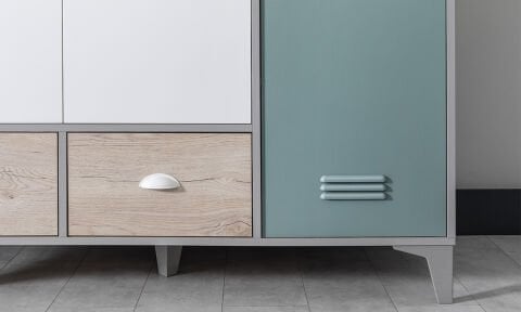 Lego Genç Odası 3 Kapılı Dolap (Yeşil)