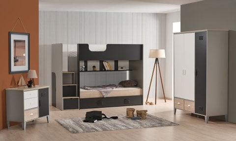 Lego Ranzalı Genç Odası Takımı (Antrasit)