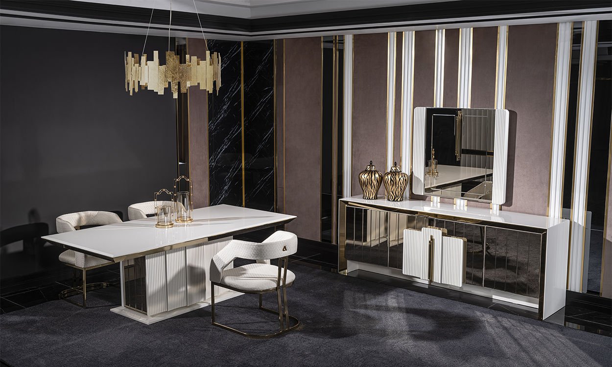 Vegas Yemek Masası ve 6 Sandalye