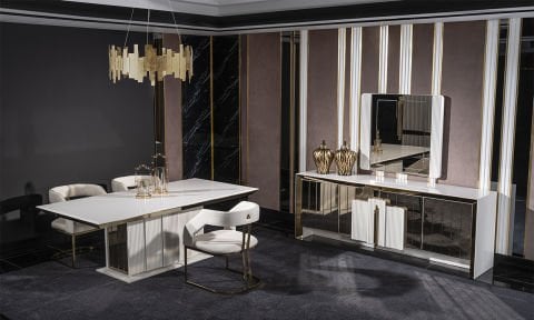 Vegas Yemek Masası ve 6 Sandalye