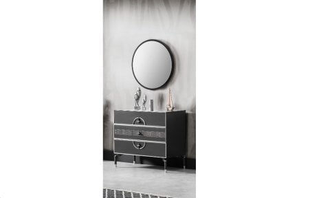 Active Antrasit Genç Odası Aynalı Şifonyer