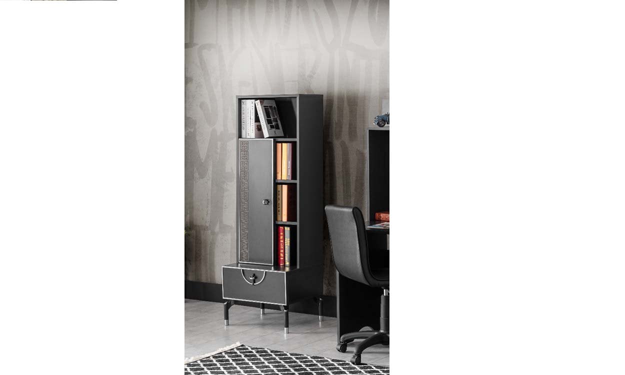 Active Antrasit Genç Odası Kitaplık