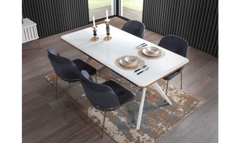 Erva Yemek  Masası(Gold)