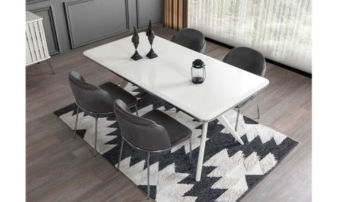 Erva Yemek Odası Takımı(Gümüş)