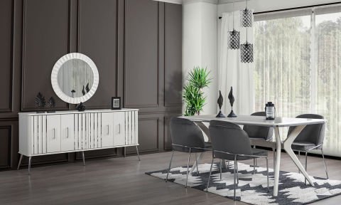 Erva Yemek Odası Konsol(Gümüş)