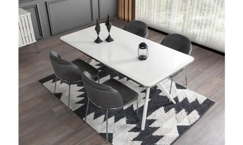 Erva Yemek  Masası(Gümüş)