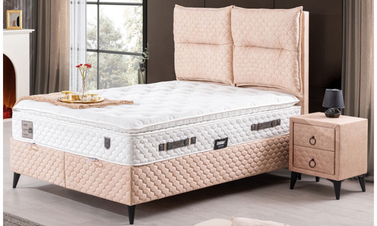 Picasso 150*200 cm Çift Kişilik Başlıklı Baza Seti