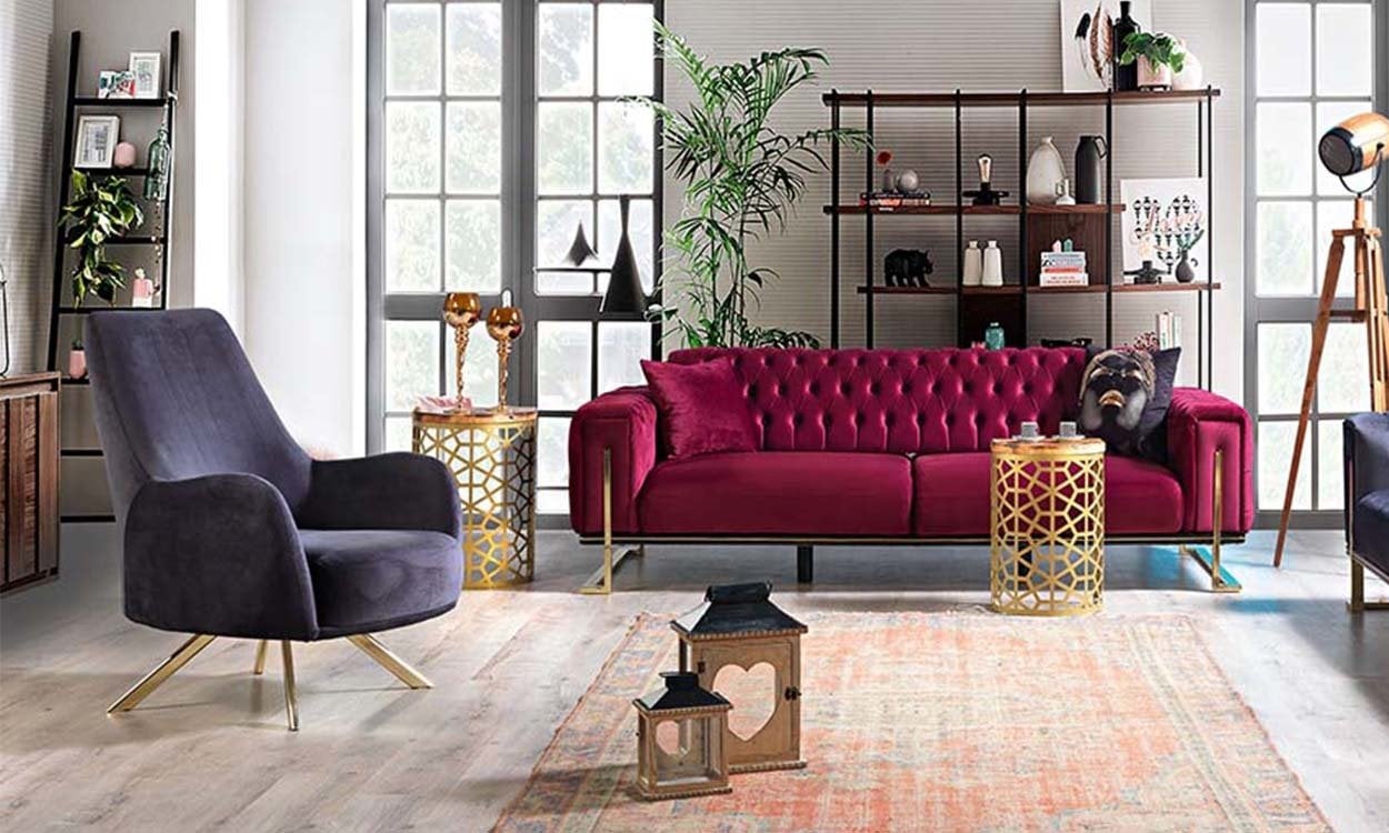 Gold Modern Koltuk Takımı (3+1)