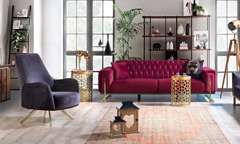 Gold Modern Koltuk Takımı (3+1)