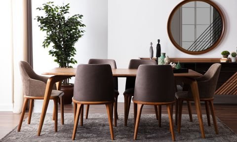 Pera Yemek Masası ve 6 Sandalye