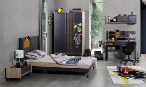 Dark Point Genç Odası 100*200 cm Başlıklı Baza