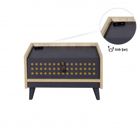 Dark Point Genç Odası Komodin