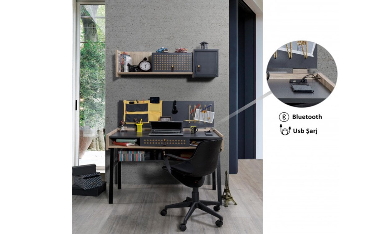 Dark Point Genç Odası Çalışma Masası ve Ünitesi