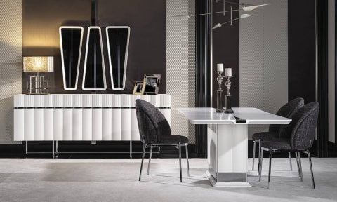 Aqua Yemek Masası ve 6 Sandalye