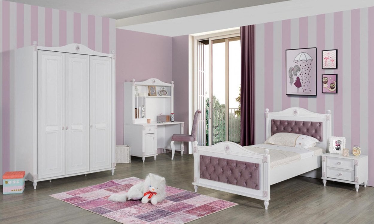 Golden Genç Odası Takımı (3 Kapılı Dolap* Karyola*Komodin)