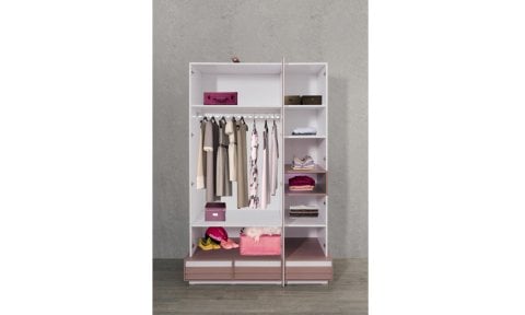 Rose Genç Odası Takımı (3 Kapılı Dolap* Karyola*Komodin)