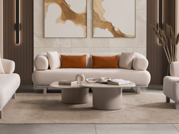 Latte Geniş Sehpa(Krem)