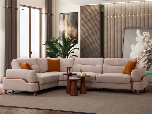 Resital ( Krem ) Köşe Koltuk