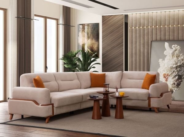 Resital ( Krem ) Köşe Koltuk