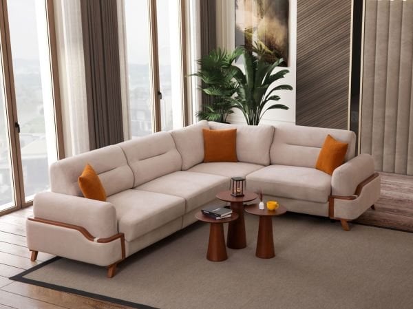 Resital ( Krem ) Köşe Koltuk