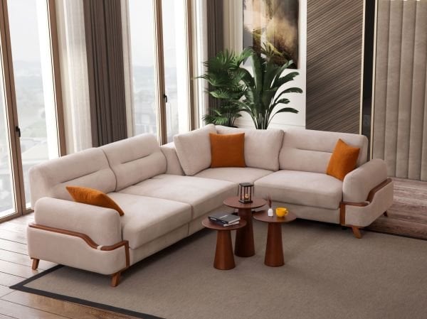 Resital Köşe Koltuk Krem