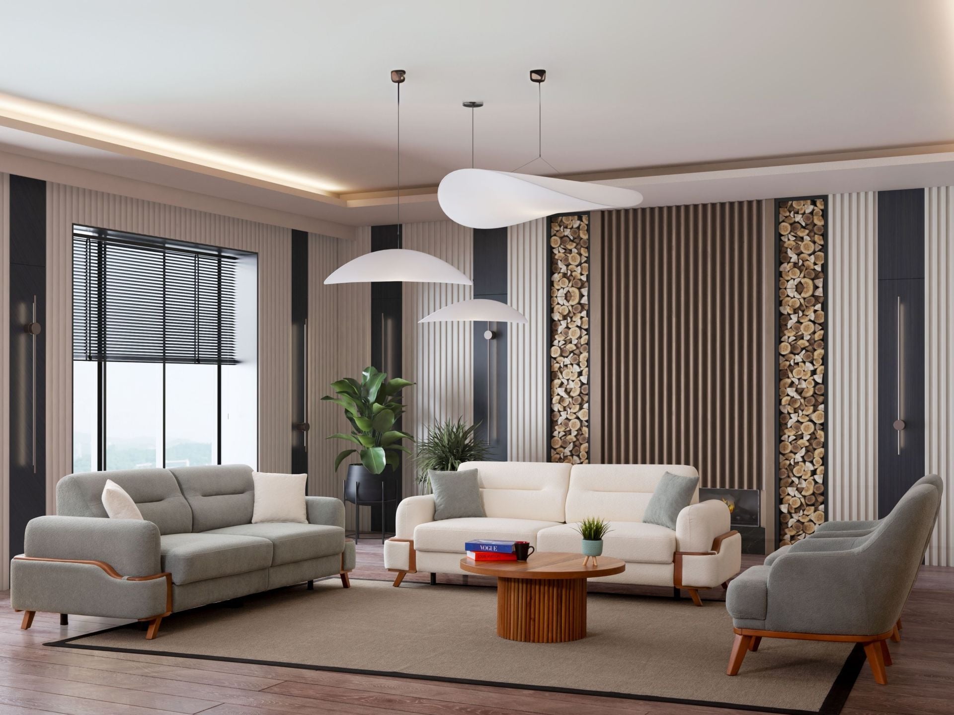 Resital Koltuk Takımı Mavi (3+3+1+1)