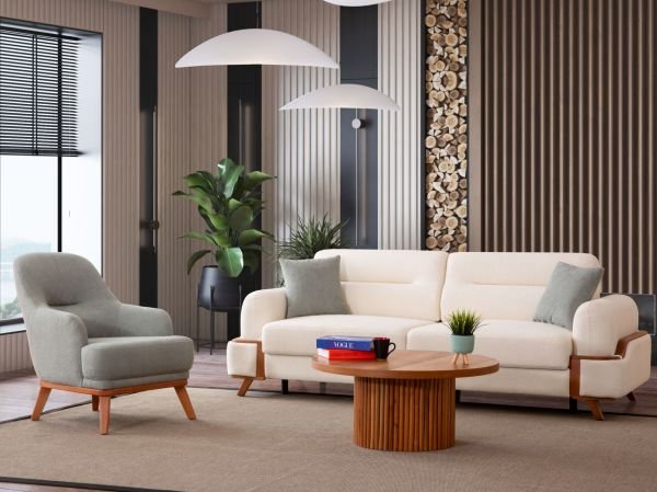 Resital Koltuk Takımı (Mavi 3+3+1)