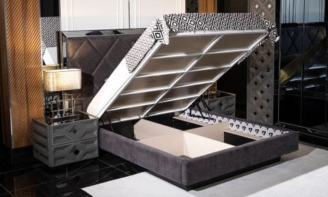 Viona Yatak Odası 160*200 Başlıklı Bazalı Karyola