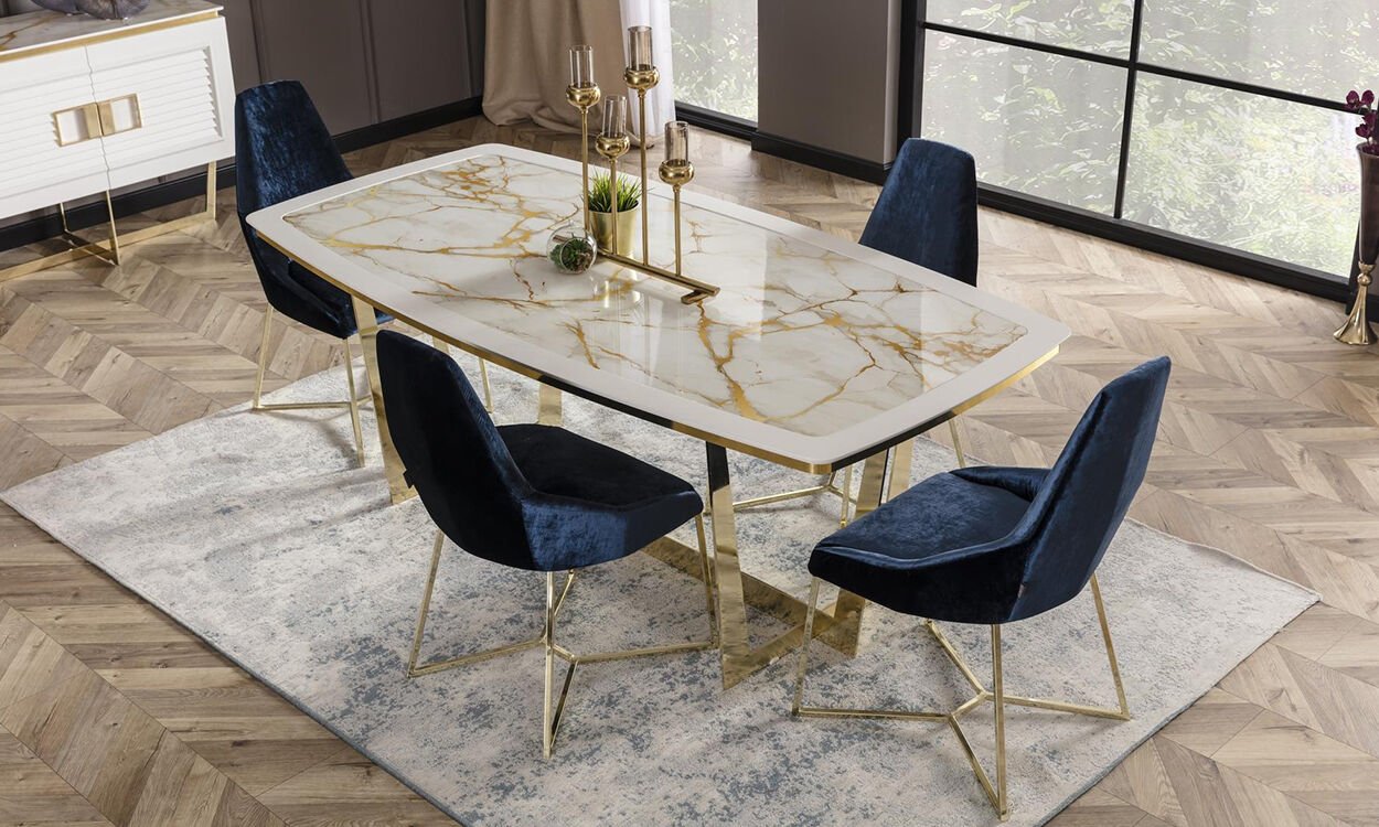 Gloria Yemek Masası ve 6 Sandalye