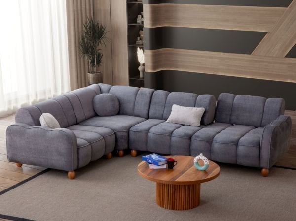 Turkuaz Köşe Koltuk (Berjerli)