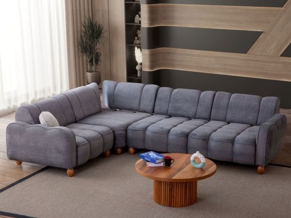 Turkuaz Köşe Koltuk (Berjerli)