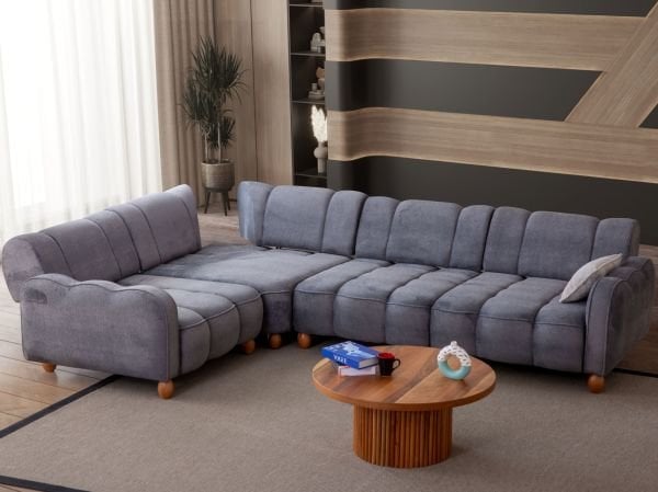 Turkuaz Köşe Koltuk (Berjerli)