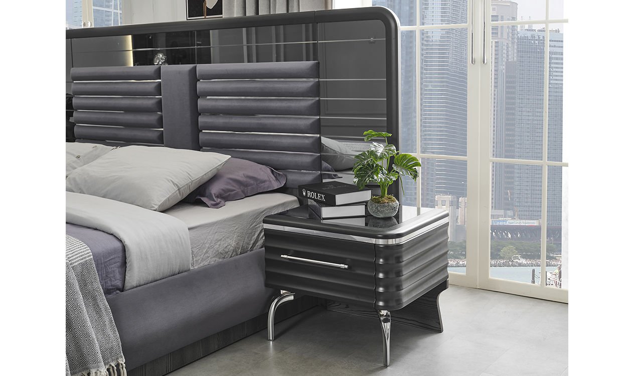 Asel Yatak Odası Komodin(Antrasit)