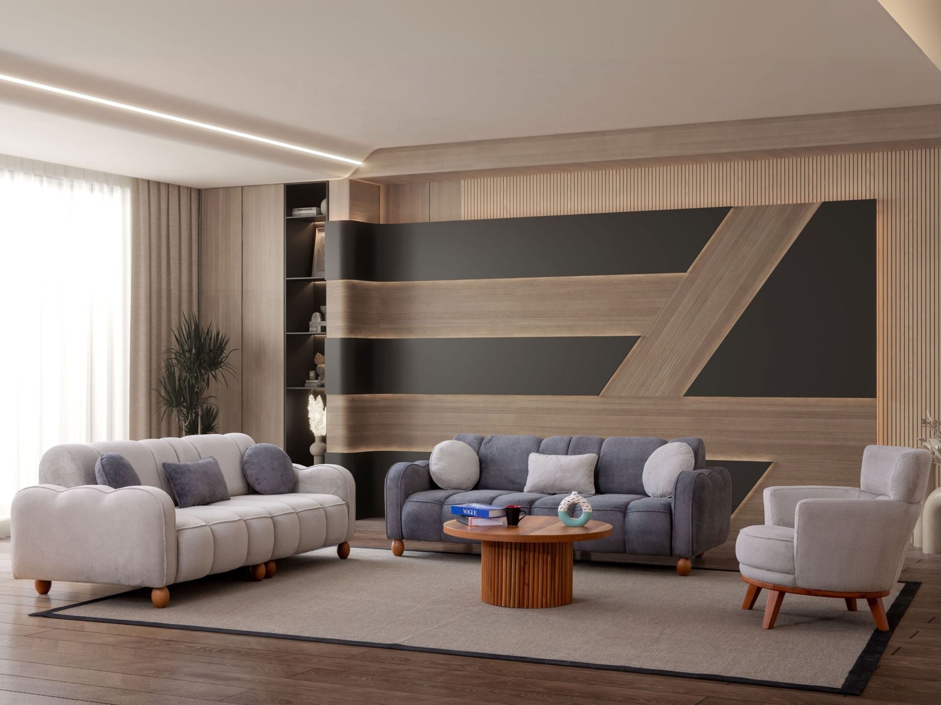 Turkuaz Koltuk Takımı(3+3+1+1)