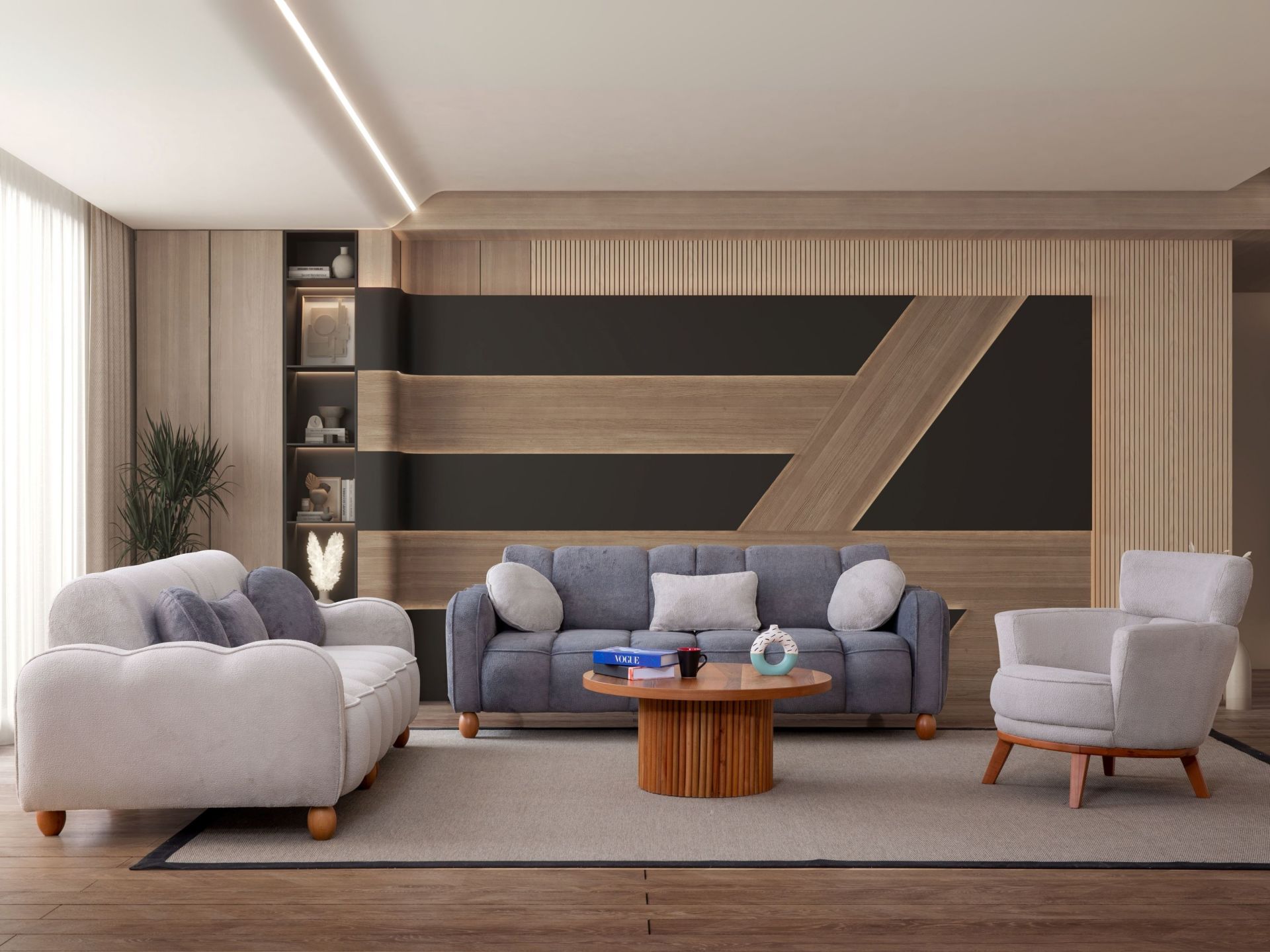 Turkuaz Koltuk Takımı (3+3+1)