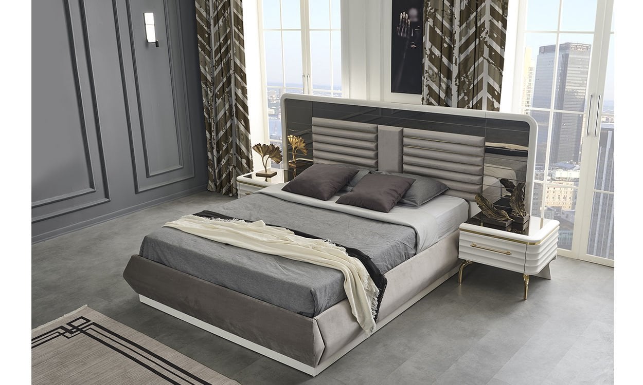 Asel Yatak Odası Başlıklı Bazalı Karyola(Aytaşı)