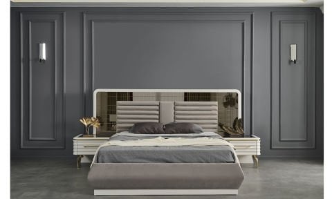 Asel Yatak Odası Başlıklı Bazalı Karyola(Aytaşı)