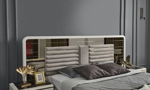 Asel Yatak Odası Başlıklı Bazalı Karyola(Aytaşı)