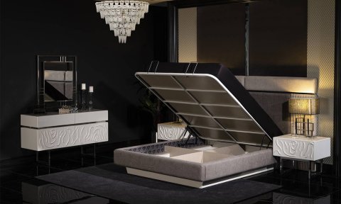 Parma Yatak Odası 180*200 Başlıklı Bazalı Karyola