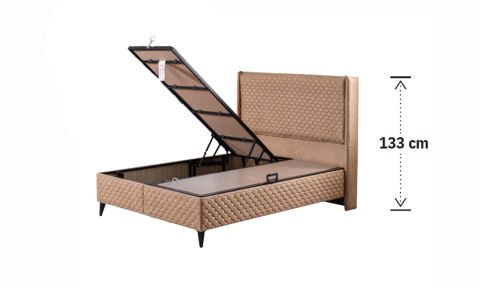 Amore 150*200 cm Çift Kişilik Başlıklı Baza Seti