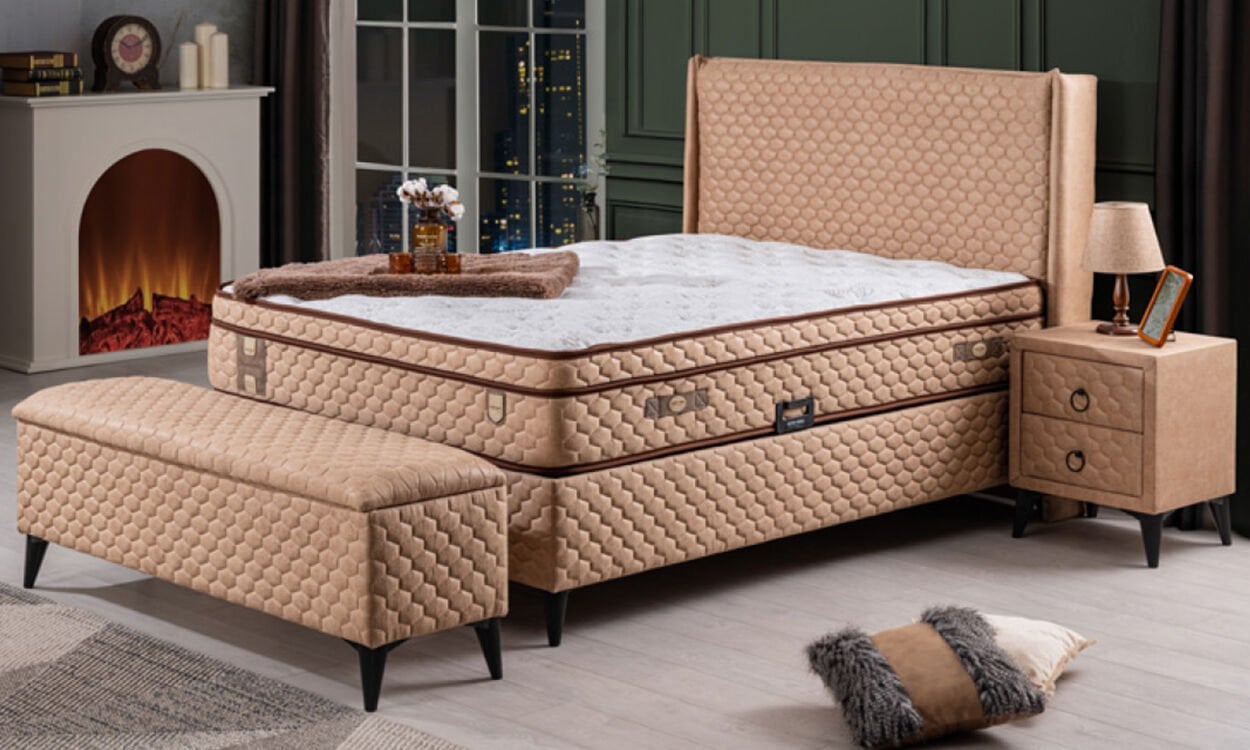 Amore 120*200 cm Tek Kişilik Başlıklı Baza Seti