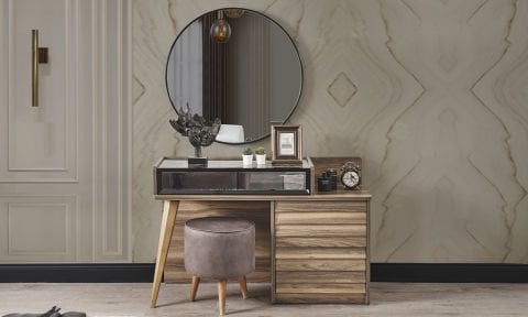 Klas Yatak Odası Aynalı Şifonyer(Ceviz)