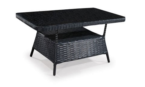 Rondi Antrasit Rattan Bahçe Mobilyası (Salon, Balkon, Cafe Ofis) 3+1+1+2Puf+Masa