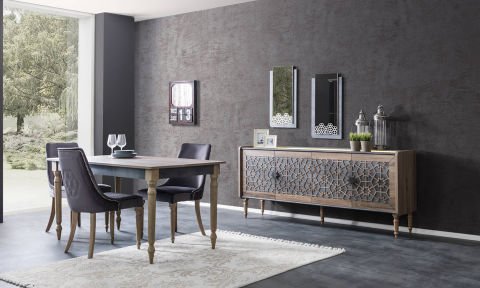 Hünkar Yemek Masası ve 6 Sandalye