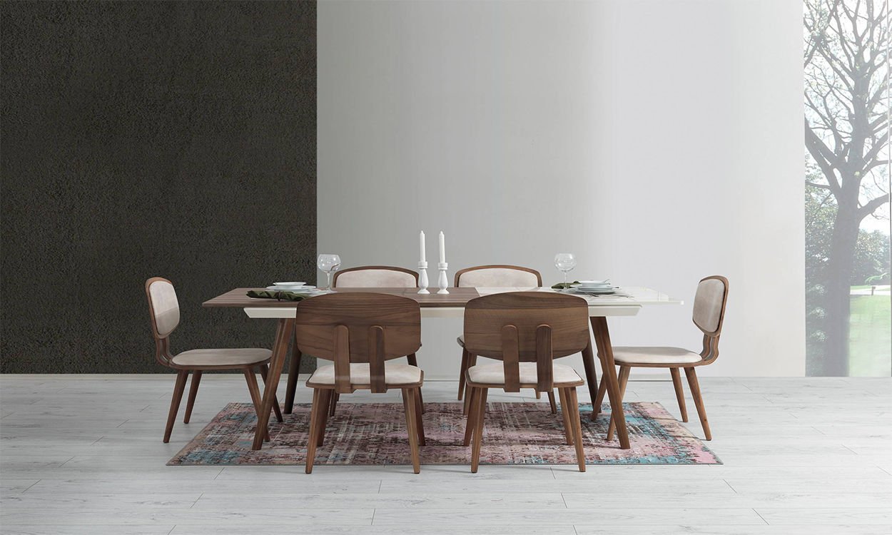 Roma Yemek Masası ve 6 Sandalye