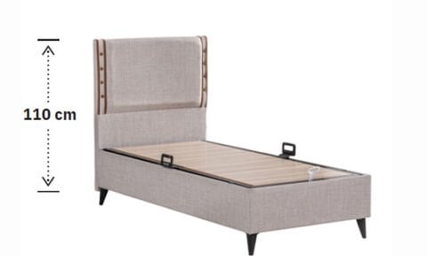 Latte 120*200 cm Tek Kişilik Başlıklı Baza Seti